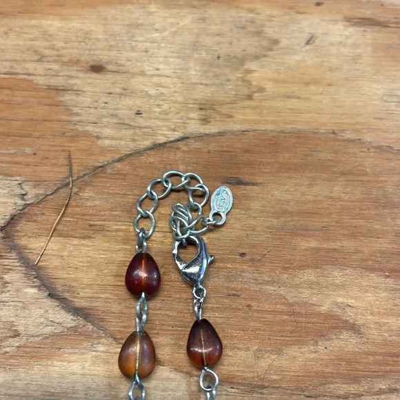 Turquoise and brown beaded woman’s necklace - Picture 10 of 10